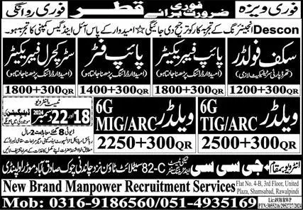 Worker Job Vacancies in Qatar